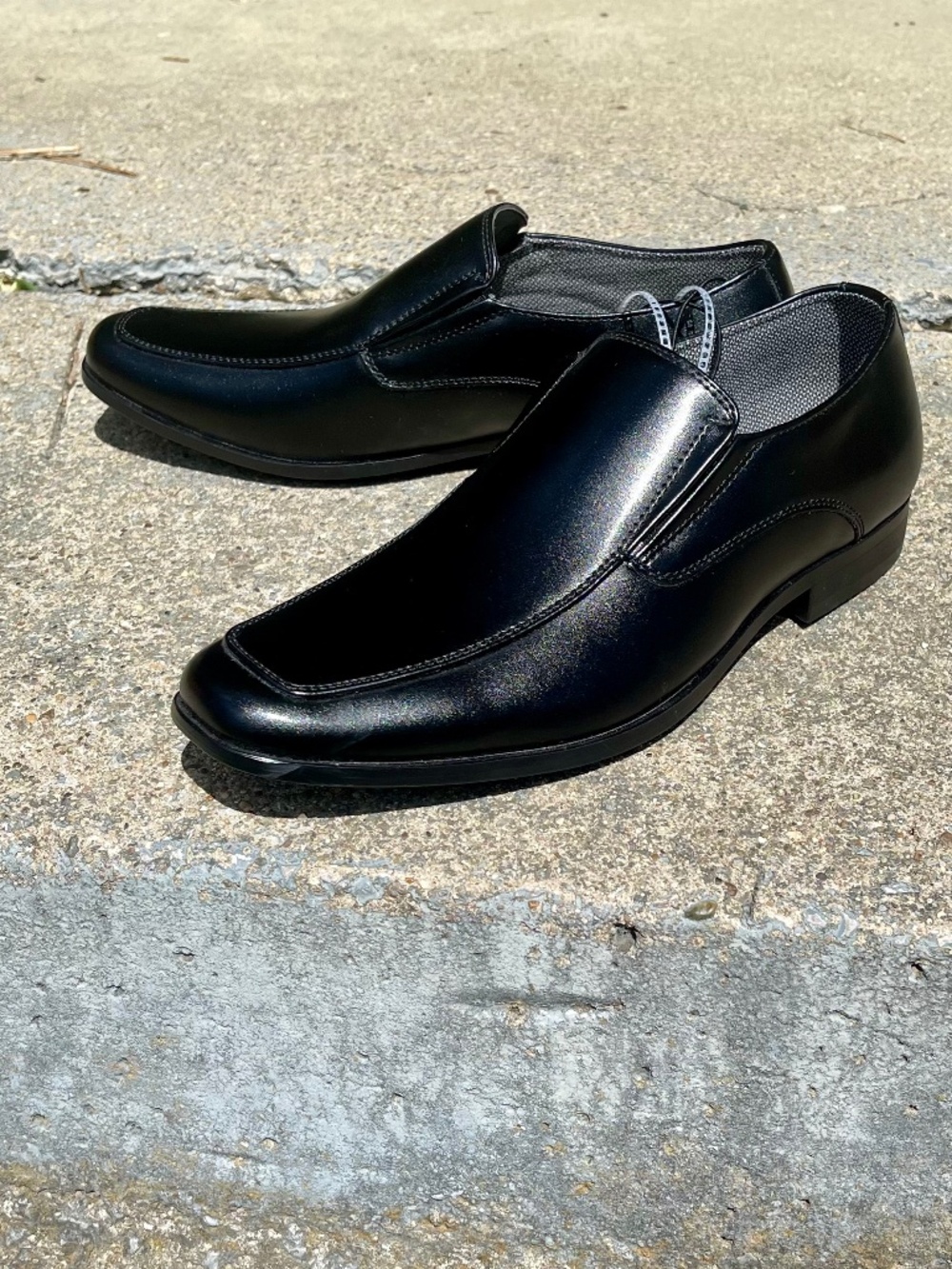 Perry Ellis Portfolio Rosen 2 Slip On Dress Shoes Size 9 Wide Black
